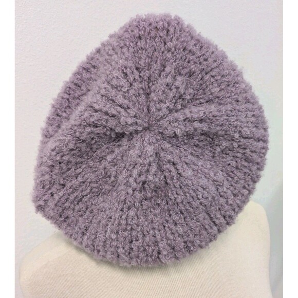 Cintelli e Galluzzo Purple Chic Wool Blend Fleece Beret Hat O/S Made In Italy - Picture 3 of 7